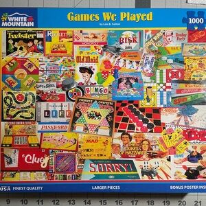 White Mountain Colorful Retro Games Puzzle